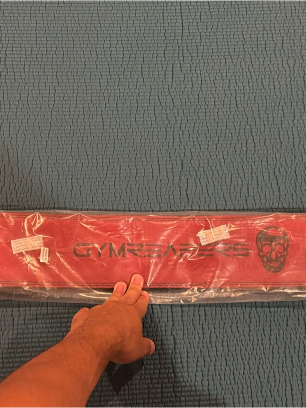 Gymreapers 10MM Lever Powerlifting Belt Leather Red for Weight Lifting